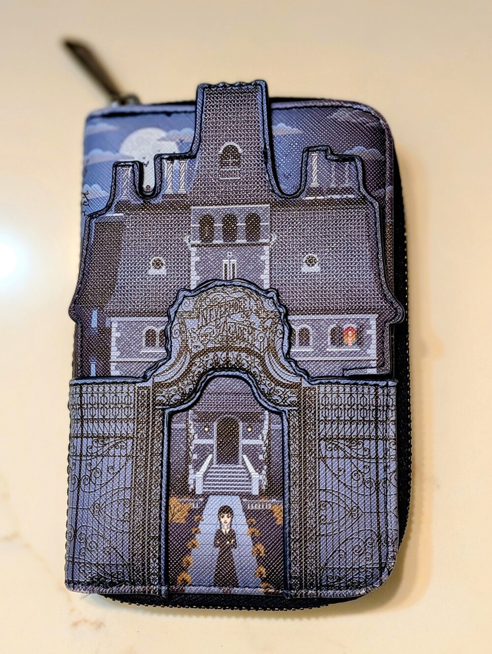 Loungefly Wednesday Nevermore Academy Castle Zip Around Wallet